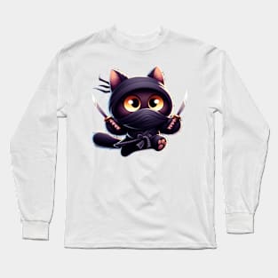 Ninja Cat The Cuteness in Disguise Long Sleeve T-Shirt